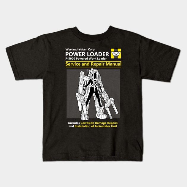 Power Loader Service and Repair Manual Kids T-Shirt by adho1982